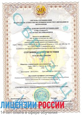 Образец сертификата соответствия Протвино Сертификат OHSAS 18001
